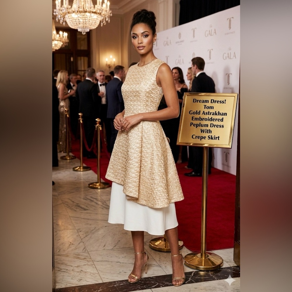 𝅺Tome Astrakhan Embroidered Dress